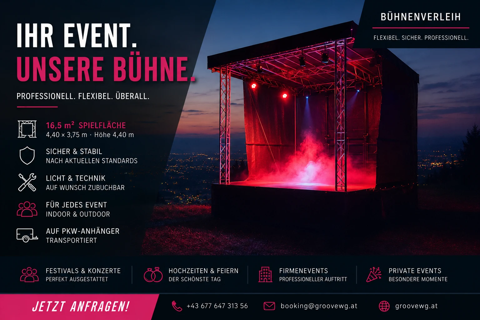 Bühnenverleih Mobile Bühne im Überblick